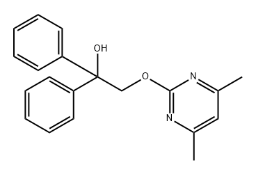 Benzenemethanol, α-[[(4,6-dimethyl-2-pyrimidinyl)oxy]methyl]-α-phenyl- Struktur