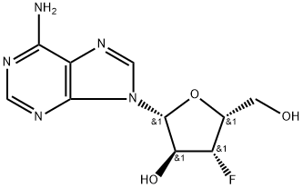 (2R,3S,4R,5R)-2-(6-氨基-9H-嘌呤-9-基)-4-氟-5-(羟甲基)四氢呋喃-3-醇, 20535-16-4, 结构式