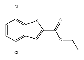 4,7-二氯-1-苯并噻吩-2-甲酸乙酯 结构式