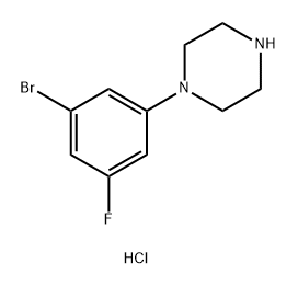 1-(3-Bromo-5-fluorophenyl)piperazine HCl Structure