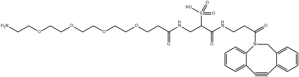 Sulfo DBCO-PEG4-amine 化学構造式