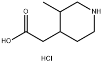 4-Piperidineacetic acid, 3-methyl-, hydrochloride (1:1) Structure