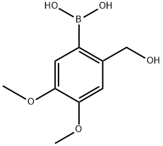 (2-(hydroxymethyl)-4,5-dimethoxyphenyl)boronic acid 结构式
