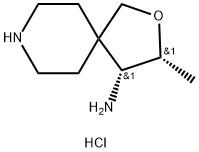 (3R,4R)-3-甲基-2-氧杂-8-氮杂螺[4.5]癸-4-胺盐酸盐,2055760-53-5,结构式