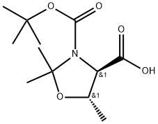 (4R,5S)-3-Boc-2,2,5-trimethyloxazolidine-4-carboxylic acid Structure
