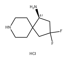 8-Azaspiro[4.5]decan-1-amine, 3,3-difluoro-, hydrochloride (1:2), (1S)- 结构式