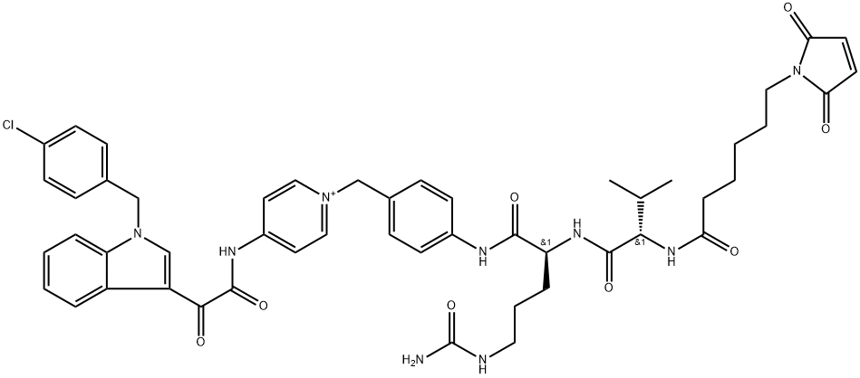 MC-Val-Cit-PAB-Indibulin 化学構造式