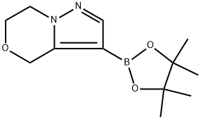 4H-Pyrazolo[5,1-c][1,4]oxazine, 6,7-dihydro-3-(4,4,5,5-tetramethyl-1,3,2-dioxaborolan-2-yl)- 化学構造式