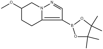 6-Methoxy-3-(4,4,5,5-tetramethyl-1,3,2-dioxaborolan-2-yl)-4,5,6,7-tetrahydropyrazolo[1,5-a]pyridine Struktur