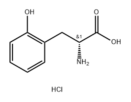 (R)-2-AMINO-3-(2-HYDROXYPHENYL)PROPANOIC ACID HCl Structure