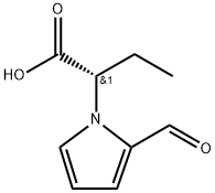 1H-Pyrrole-1-acetic acid, α-ethyl-2-formyl-, (αS)- Struktur