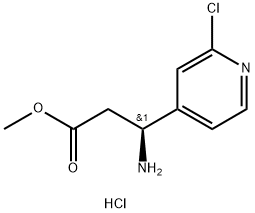 methyl (3S)-3-amino-3-(2-chloropyridin-4-yl)propanoate hydrochloride Struktur