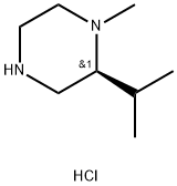 (S)-2-异丙基-1-甲基哌嗪盐酸盐 结构式