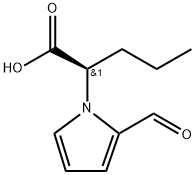 1H-Pyrrole-1-acetic acid, 2-formyl-α-propyl-, (αR)- Struktur