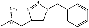 1H-1,2,3-Triazole-4-ethanamine, α-methyl-1-(phenylmethyl)-, (αS)- 化学構造式