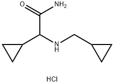 2-cyclopropyl-2-[(cyclopropylmethyl)amino]acetamide hydrochloride Structure