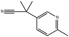 2-甲基-2-(6-甲基吡啶-3-基)丙腈 结构式