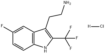 1H-Indole-3-ethanamine, 5-fluoro-2-(trifluoromethyl)-, hydrochloride (1:1) Structure