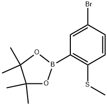 2-(5-Bromo-2-(methylthio)phenyl)-4,4,5,5-tetramethyl-1,3,2-dioxaborolane Struktur