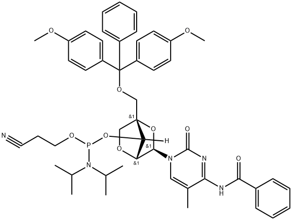 DMT-LOCMEC(BZ)AMIDITE 0.25G  89  SINGLE,206055-82-5,结构式