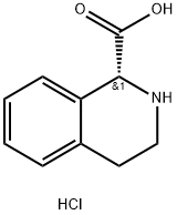 1-Isoquinolinecarboxylic acid, 1,2,3,4-tetrahydro-, hydrochloride (1:1), (1R)- 结构式