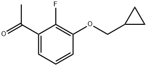 1-[3-(Cyclopropylmethoxy)-2-fluorophenyl]ethanone Structure