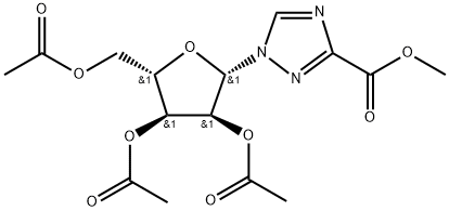 1H-1,2,4-Triazole-3-carboxylic acid, 1-(2,3,5-tri-O-acetyl-β-L-ribofuranosyl)-, methyl ester 结构式