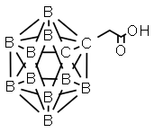 1,2-Dicarbadodecaborane(12)-1-acetic acid 结构式
