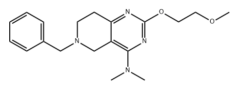 5,6,7,8-Tetrahydro-2-(2-methoxyethoxy)-N,N-dimethyl-6-(phenylmethyl)pyrido[4,3-d]pyrimidin-4-amine Structure