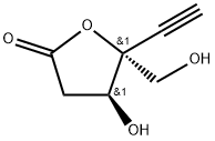 D-erythro-Pentonic acid, 2-deoxy-4-C-ethynyl-, γ-lactone 化学構造式