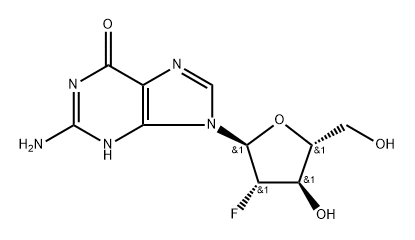 2'-Deoxy-2'-fluoro-alpha-D-arabinoguanosine Struktur