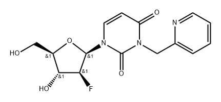 2'-Deoxy-2'-fluoro-N3-[(pyridin-2-yl)Methyl]-beta-D-arabinouridine 结构式