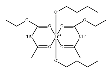 dibutoxybis(ethyl acetoacetato-O1',O3)titanium Struktur