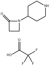 1-(哌啶-4-基)氮杂环丁烷-2-酮 2,2,2-三氟乙酸盐, 2076460-18-7, 结构式