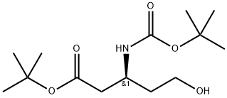 叔丁基(S)-3-((叔丁氧羰基)氨基)-5-羟基戊酸酯 结构式