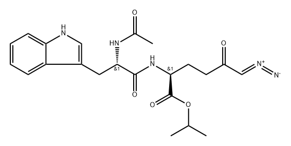 L-Norleucine, N-acetyl-L-tryptophyl-6-diazo-5-oxo-, 1-methylethyl ester Struktur