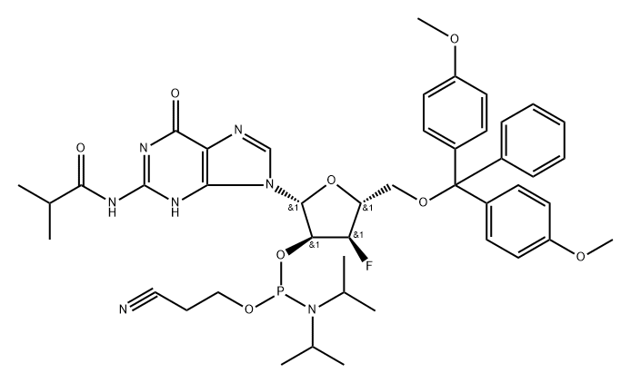 3'-F-3'-dG(iBu)-2'-phosphoramidite,2080404-21-1,结构式