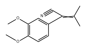 Benzeneacetonitrile, 3,4-dimethoxy-α-(1-methylethylidene)- Structure