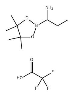 1,3,2-Dioxaborolane-2-methanamine, α-ethyl-4,4,5,5-tetramethyl-, 2,2,2-trifluoroacetate (1:1) Struktur