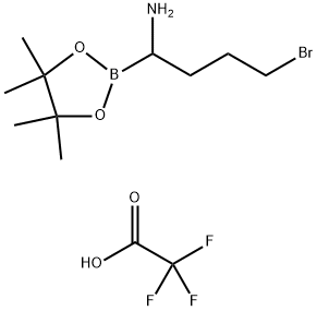 1,3,2-Dioxaborolane-2-methanamine, α-(3-bromopropyl)-4,4,5,5-tetramethyl-, 2,2,2-trifluoroacetate (1:1) Structure