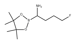 1,3,2-Dioxaborolane-2-methanamine, α-(3-fluoropropyl)-4,4,5,5-tetramethyl- 化学構造式