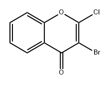 3-Bromo-2-chloro-4H-chromen-4-one Structure