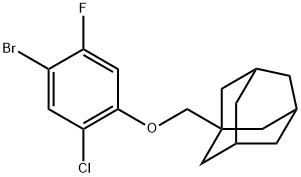 1-((4-bromo-2-chloro-5-fluorophenoxy)methyl)adamantane Structure