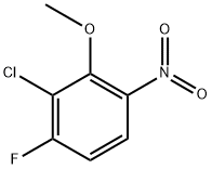 2-Chloro-1-fluoro-3-methoxy-4-nitrobenzene 化学構造式