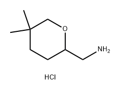 (5,5-DIMETHYLOXAN-2-YL)METHANAMINE HYDROCHLORIDE, 2089255-90-1, 结构式