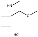 1-(methoxymethyl)-N-methylcyclobutanamine HCl Structure