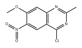 4-Chloro-7-methoxy-2-methyl-6-nitroquinazoline 化学構造式