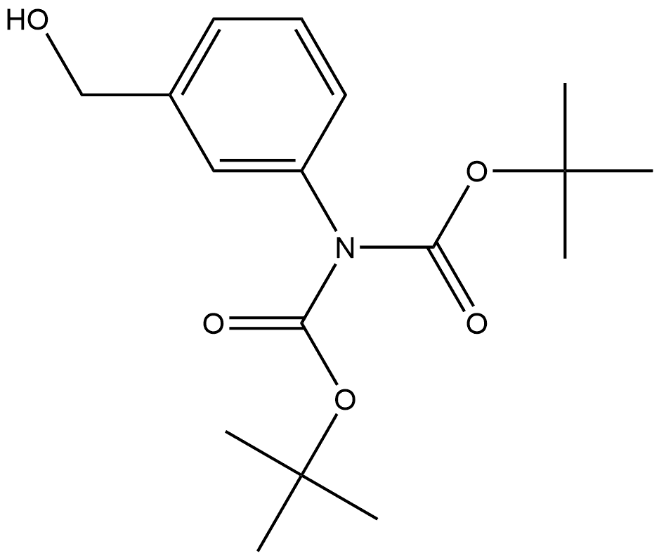 Imidodicarbonic acid, 2-[3-(hydroxymethyl)phenyl]-, 1,3-bis(1,1-dimethylethyl) ester Structure