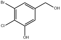 3-bromo-2-chloro-5-(hydroxymethyl)phenol Structure