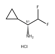 Cyclopropanemethanamine, α-(difluoromethyl)-, hydrochloride (1:1), (αR)- Structure